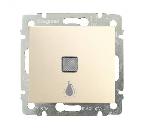 Legrand Valena Classic Вимикач кнопочний з підсвіткою Слонова кістка 774313