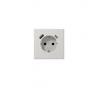 JUNG LSx-механізм Розетка SCHUKO® з USB-інтерфейсом світло-сірий LS1520-15CALG