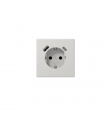 JUNG LSx-механізм Розетка SCHUKO® з USB-інтерфейсом світло-сірий LS1520-15CALG