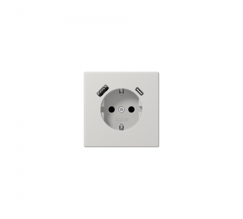 JUNG LSx-механізм Розетка SCHUKO® з USB-інтерфейсом світло-сірий LS1520-15CALG JUNG LSx-механізм Розетка SCHUKO® з USB-інтерфейсом світло-сірий LS1520-15CALG