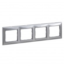 Legrand Valena Classic Рамка 4 пости Алюміній 770154