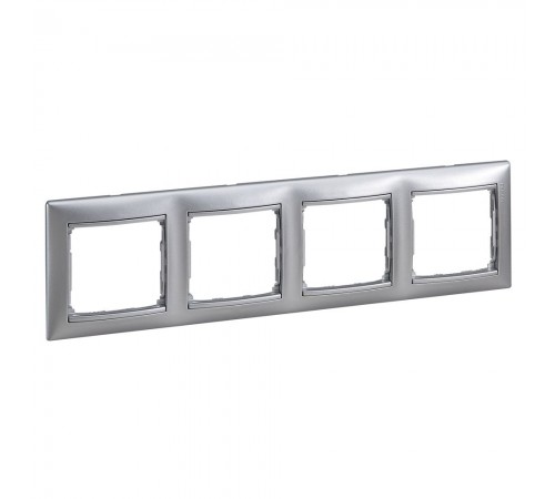 Legrand Valena Classic Рамка 4 пости Алюміній 770154