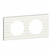 Legrand CELIANE Рамка 2 пости Corian білий рельєф 69012