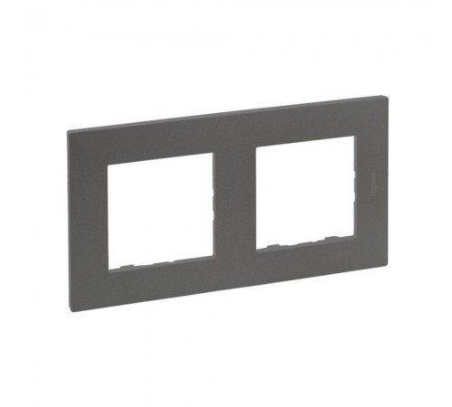 Рамка Legrand Niloe Step 2-постова сталь 863492 Рамка Legrand Niloe Step 2-постова сталь 863492
