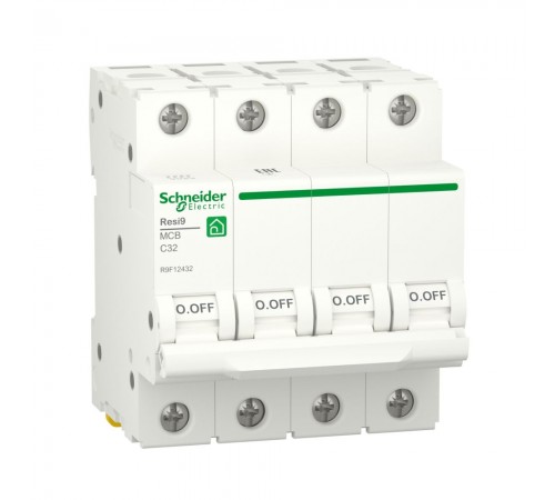 Автоматичний вимикач Schneider Electric Resi 9 6кА С 4p Авт. вим. 4-п. RESI9 32A C (6kA) SCHNEIDER ELECTRIC (C2) R9F12432 Автоматичний вимикач Schneider Electric Resi 9 6кА С 4p Авт. вим. 4-п. RESI9 32A C (6kA) SCHNEIDER ELECTRIC (C2) R9F12432