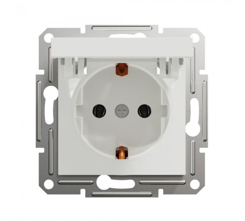 Schneider ASFORA Розетка з заз та криш білий Asfora б/р EPH3170121 Schneider ASFORA Розетка з заз та криш білий Asfora б/р EPH3170121