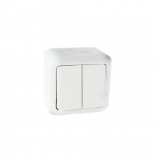 Legrand Forix Перемикач 2-клавішний IP44 10A Білий 782361