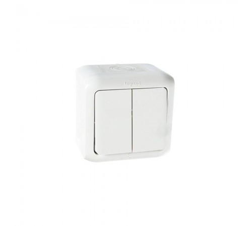 Legrand Forix Перемикач 2-клавішний IP44 10A Білий 782361