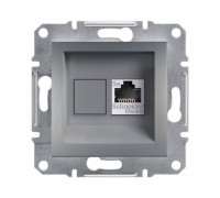 Розетка комп'ютерна Schneider Electric Asfora сталь RJ45 UTP 5E внутрішня EPH4300162