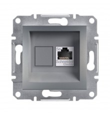 Розетка комп'ютерна Schneider Electric Asfora сталь RJ45 UTP 5E внутрішня EPH4300162