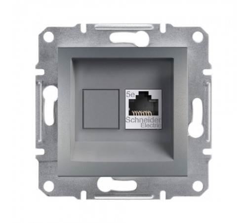 Розетка комп'ютерна Schneider Electric Asfora сталь RJ45 UTP 5E внутрішня EPH4300162