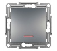 Вимикач Schneider Electric Asfora прохідний з підсвічуванням сталь EPH1500162