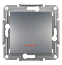 Вимикач Schneider Electric Asfora прохідний з підсвічуванням сталь EPH1500162