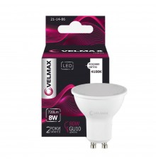 LED лампочка Velmax V-MR16 8W 220V GU10 4100K 720Lm 21-14-86