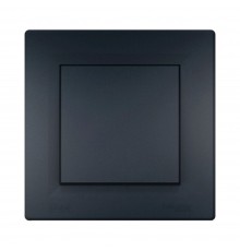 Вимикач Schneider Electric Asfora одноклавішний IP44 внутрішній антрацит EPH0100271