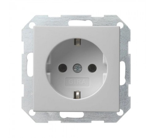 GIRA Розетка із з/к System 55 Gira сірий матовий 0188015 GIRA