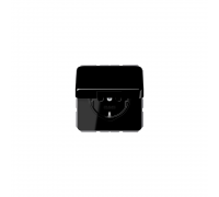 JUNG CD Розетка SCHUKO з кришкою чорний CD1520BFKLSW