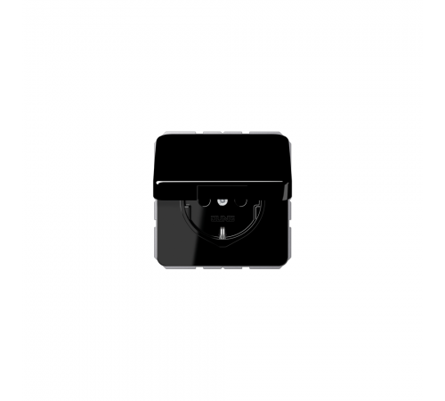 JUNG CD Розетка SCHUKO з кришкою чорний CD1520BFKLSW