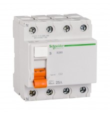 Дифреле (ПЗВ) Schneider Electric Домовий ВД63 АС 4р 25А 30мА (C1) 11460