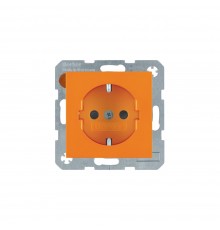 BERKER S.x/B.x механізм Розетка з з/к зах.контактів 16А/250В помаранчовий 47238914
