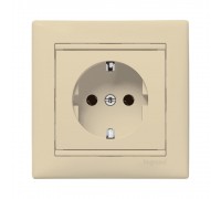 Legrand Valena Classic Розетка 2К+З з рамкою Слонова кістка 774323