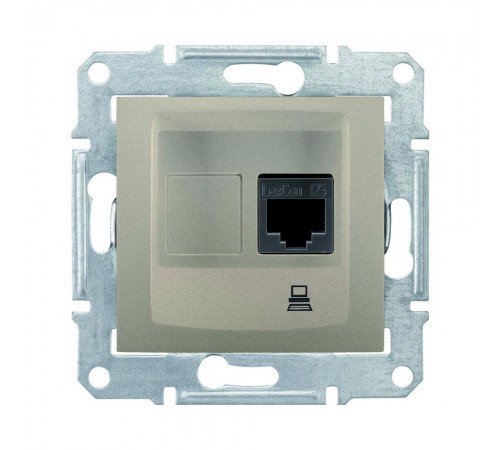 Розетка комп'ютерна Schneider Electric Sedna титан RJ-45 5E SDN4300168