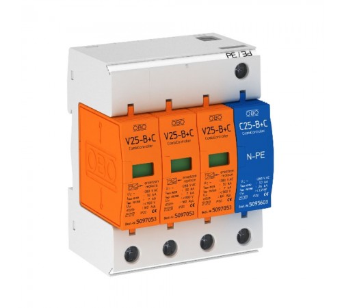 Розрядник комбінований OBO Betterman ОПН CombiController V25-B+C 3+NPE 280V 5094463 Розрядник комбінований OBO Betterman ОПН CombiController V25-B+C 3+NPE 280V 5094463