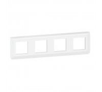 Legrand MOSAIC NEW Рамка 4х2 модуля горизонтальна колір Білий 078808L