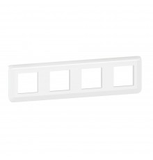 Legrand MOSAIC NEW Рамка 4х2 модуля горизонтальна колір Білий 078808L