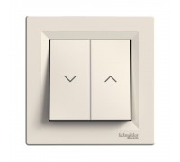 Вимикач для жалюзі Schneider Electric Asfora кремовий самозажимний EPH1300123