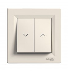 Вимикач для жалюзі Schneider Electric Asfora кремовий самозажимний EPH1300123