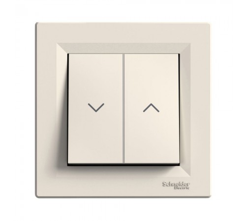 Вимикач для жалюзі Schneider Electric Asfora кремовий самозажимний EPH1300123