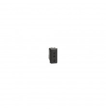 BTICINO Living Light Розетка італійського стандарту для вилок 2К и 2К+З 10/16А 1 модуль Чорний KG4180
