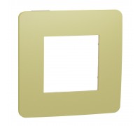Рамка одномісна Schneider Electric Unica New Studio Color зелене яблуко/бежевий NU280212