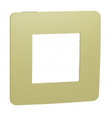 Рамка одномісна Schneider Electric Unica New Studio Color зелене яблуко/бежевий NU280212