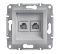 Schneider ASFORA РОЗЕТКА ТЕЛ-НА 4 К ПОДВ алюміній EPH4200161