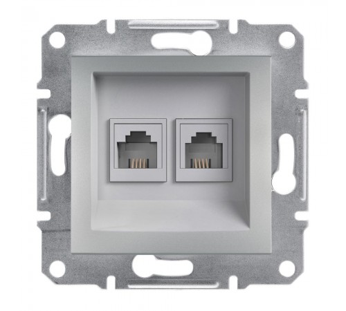 Schneider ASFORA РОЗЕТКА ТЕЛ-НА 4 К ПОДВ алюміній EPH4200161 Schneider ASFORA РОЗЕТКА ТЕЛ-НА 4 К ПОДВ алюміній EPH4200161