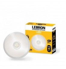 LED світильник з датчиком руху круглий L-WLR-S 15W 175mm 4100K 1300Lm IP65 15-37-35 Lebron