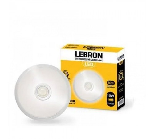 LED світильник з датчиком руху круглий L-WLR-S 15W 175mm 4100K 1300Lm IP65 15-37-35 Lebron LED світильник з датчиком руху круглий L-WLR-S 15W 175mm 4100K 1300Lm IP65 15-37-35 Lebron