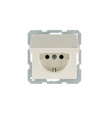BERKER Q.х механізм Розетка з з/к кришка зах.контактів 16А/250В білий 47516072