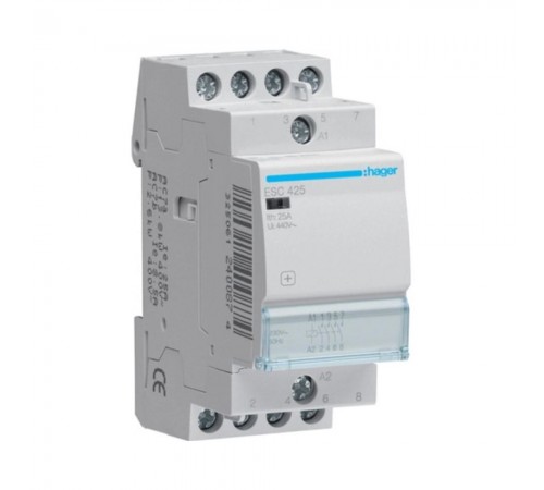 Контактор Hager 25A 4НВ 230В ESC425 Контактор Hager 25A 4НВ 230В ESC425