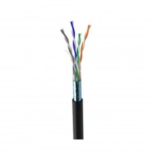 Провід ЗЗКМ чорний 5e F/UTP PE 4x2x24 AWG екранований 70910021 зовнішній 70332