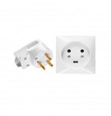 Комплект Legrand Forix вилка та розетка 1-фазні білий 782222