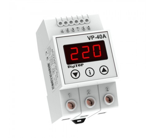 Реле напруги DigiTOP 40 А (max 50A) VP-40A Реле напруги DigiTOP 40 А (max 50A) VP-40A