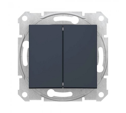 Вимикач Schneider Electric Sedna графіт двоклавішний внутрішній SDN0300170