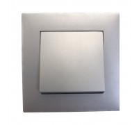 Вимикач в зборі Hager Berker LUMINA срібний HL0012S