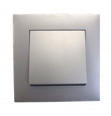 Вимикач в зборі Hager Berker LUMINA срібний HL0012S