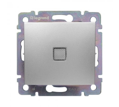 Перемикач Legrand Valena Classic алюміній з підсвіткою 770126 Перемикач Legrand Valena Classic алюміній з підсвіткою 770126