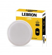 LED світильник LEBRON L-WLR-S 8W круглий 4100K 720LM IP65 з датчиком руху
