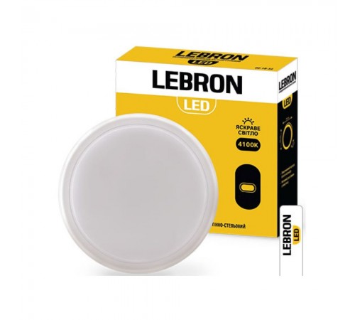 LED світильник LEBRON L-WLR-S 8W круглий 4100K 720LM IP65 з датчиком руху LED світильник LEBRON L-WLR-S 8W круглий 4100K 720LM IP65 з датчиком руху